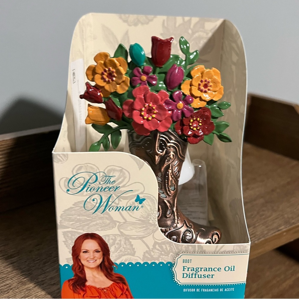 🌺 New Pioneer Woman Cowgirl Boot Scent Charm Fragrance Oil Diffuser, Teal Brown - Picture 6 of 7
